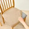 Stretch Sitzbezug für Stühle - 40 x 40 cm - Beige Samt - Produktbild-Vorschau 8