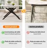MODFU Table À Manger - Extensible Avec Plateau MDF Marbre Voir les images du produit 6