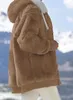 ASKSA Damen Fleecejacke Strickjacke Einfarbig Produktbild-Vorschau 3