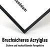Bilderrahmen Aluminium schwarz 30x40cm Acrylglas modern Produktbild-Vorschau 2
