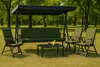 Auflagen für Hollywoodschaukel 170x60 + 170x50 cm grün Produktbild-Vorschau 4