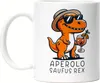 Aperolo Saufus Rex Tasse Weiß Dinosaurier Sommergetränk Produktbild-Vorschau 1