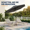 Alu Sonnenschirm Ø270cm Gartenschirm Terrassenschirm Produktbild-Vorschau 4