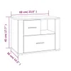 vidaXL Stolik nocny biały 60x36x45 cm materiał Podgląd zdjęcia produktu 8