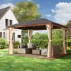 TOOLPORT Tonnelle de jardin 3x4 m aspect bois, toit en Voir les images du produit 5