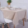 Quadratische Tischdecke 120 x 160 cm Beige Baumwolle Produktbild-Vorschau 1