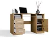 PC-Schreibtisch mit Schubladen und Schrank BELLUNO – Eiche, Produktbild-Vorschau 6