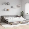 vidaXL Rozkládací postel se zásuvkami Taupe 90x200 cm Látka Náhled obrázku produktu 1