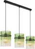 Globo Lighting Hängeleuchte Metall schwarz matt, Glasstäbe Produktbild-Vorschau 1