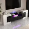 MODFU Hochglanz TV-Schrank niedriges Panel 200 cm mit Produktbild-Vorschau 2
