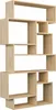 A tall, modern bookshelf with multiple staggered compartments. Podgląd zdjęcia produktu