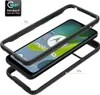 A disassembled phone case with a phone inside, showing the layers and materials. Produktbild-Vorschau