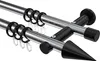 Interdeco Gardinenstange / Vorhangstange Chrom / Schwarz, Produktbild-Vorschau 1