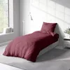 Uni Bettwäsche 155x220 cm bordeaux rot Einfarbig Renforce Produktbild-Vorschau 3