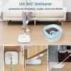 Wischmopp Set mit Eimer, 2 Kammersystem für Schmutz- & Produktbild-Vorschau 2