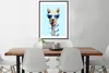 MuchoWow® Gerahmtes Poster Lama - Sonnenbrille - Blau - Produktbild-Vorschau 3