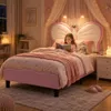 INONEFT Gestoffeerd kinderbed 90x190 cm, LED enkelbed. Productafbeelding-voorbeeld 1