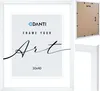A white picture frame with a white mat and a graphic overlay advertising "FRAME YOUR Art". Náhled obrázku produktu