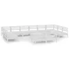 13-tlg. Garten-Lounge-Set Weiß Massivholz Kiefer Produktbild-Vorschau 1