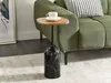 BELIANI Stolik pomocniczy jasne drewno z czarnym blat Podgląd zdjęcia produktu 2