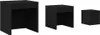 Three black nesting tables of varying sizes are displayed against a white background. Náhled obrázku produktu