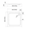 AQUABAD® Duschwanne Komplettset NORMA Maße: 80x80cm Produktbild-Vorschau 6
