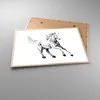 Gerahmtes Poster - Rahmen in heller Eiche - Pferd Galopp Produktbild-Vorschau 3