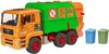 A toy garbage truck with two small trash bins. Produktbild-Vorschau