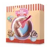 The image shows the packaging of a rolling ice cream pan kit, with a depiction of the product in use and finished ice cream. Podgląd zdjęcia produktu