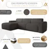 AX LIVING Couch Sofa L Form Didim mini Grau 310 cm breit, Produktbild-Vorschau 5