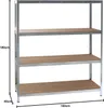 Regály Wiltec pro vysoké zatížení 160x60x180cm, Náhled obrázku produktu 4