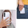 Collage showing a person taking a selfie with a phone and another person putting a phone in their back pocket. Produktbild-Vorschau
