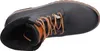 A top-down view of a black leather boot with brown laces. Anteprima dell’immagine prodotto