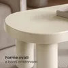 Tavolino da salotto ovale MATE 85 cm crema con quattro Anteprima dell’immagine prodotto 4