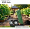 Chariot de jardin 300 kg avec benne basculante - vert Voir les images du produit 4