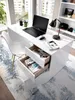 Dmora Scrivania Ardina 60x139x75h cm Bianco Opaco\, Anteprima dell’immagine prodotto 3