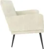 vidaXL Lavica Cream 108x79x79 cm Velvet Náhľad obrázku produktu 4