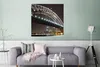 MuchoWow® Poster Brücke - Nacht - Skyline 75x75 cm - Wand Produktbild-Vorschau 5
