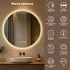 S'AFIELINA Specchio da bagno LED Rotondo 60cm, touch, Anteprima dell’immagine prodotto 3