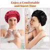 Seidenhaube Zum Schlafen, Satin Haarhaube 3 Pack Weiche Produktbild-Vorschau 3