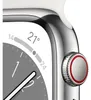 Apple Watch 8 4G 45mm Edelst. silber/Sport weiß Produktbild-Vorschau 3
