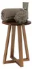 Tendance Beistellhocker - dunkelbraun - Akazienholz - D30 x Produktbild-Vorschau 4