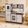 Drevená kuchynka na hranie Baby Vivo - Toni v hnedej farbe Náhľad obrázku produktu 6