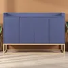 Komoda UnboxG 120x30x80 cm niebieska z 4 drzwiami, szafka Podgląd zdjęcia produktu 3