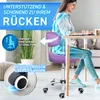 TRESKO® Taboret obrotowy z oparciem 150 kg Fioletowy | Podgląd zdjęcia produktu 6