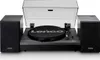 A Lenco LS-300BK Bluetooth turntable with two external speakers is shown against a white background. Produktbild-Vorschau