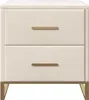 UnboxG Ensemble de 2 tables de nuit en velours beige avec 2 Voir les images du produit 9