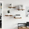 vidaXL Étagères murales 4 pcs. Chêne fumé 40x30x1,5 cm Voir les images du produit 3