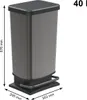 Rotho Abfalleimer 40 L Paso - Treteimer Geruchsdicht - Produktbild-Vorschau 3