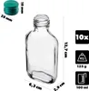 Kolba biodrowa KADAX 100ml, 10 sztuk, małe szklane butelki Podgląd zdjęcia produktu 2